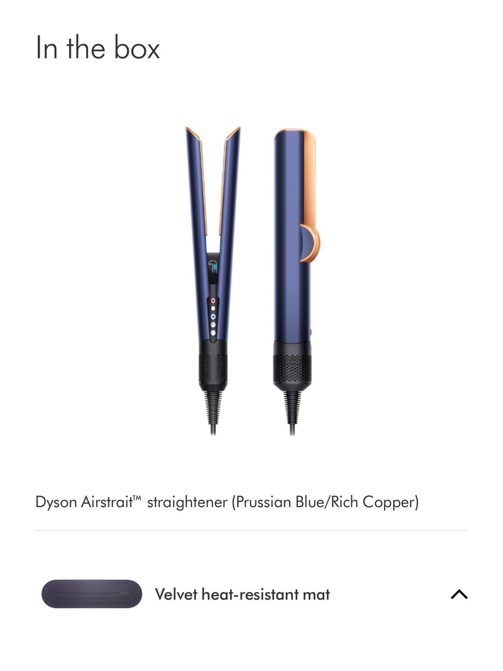 Dyson Prussian Blue and Rich Copper Airstraight Hair Straightener